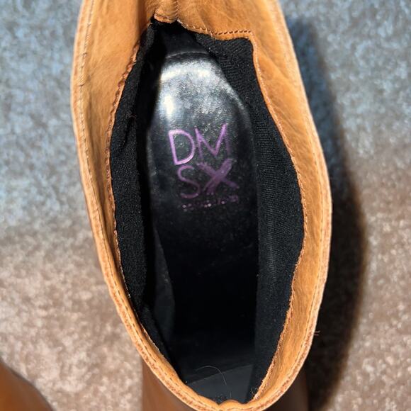 Donald J. Pliner Vachetta Ivy-35 Bootie Ankle Boots Tan Leather Block Heel Sz 9 - Picture 12 of 12